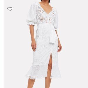 SALONI BARELY WORN OLIVIA DRESS WHITE US 2